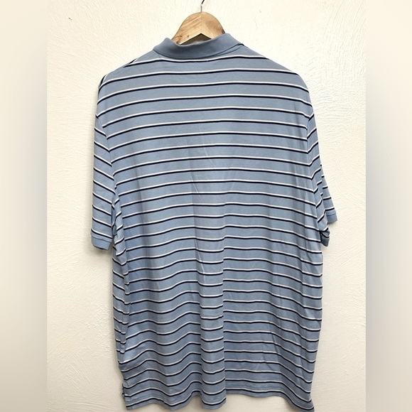 Polo Ralph Lauren Classic Fit Striped Soft Cotton Polo Light Blue Navy White XXL - Picture 3 of 11